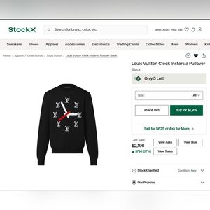 Louis Vuitton Clock Sweater Size Small